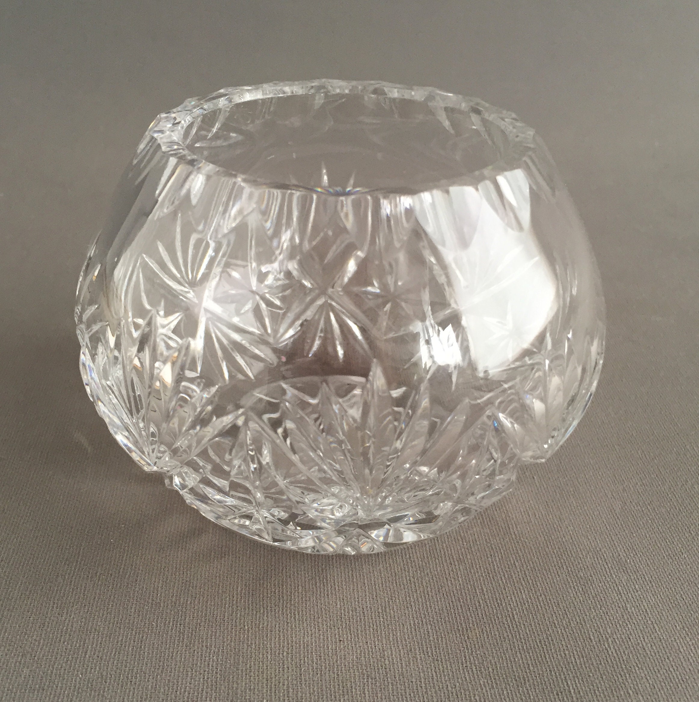 Crystal rose bowl