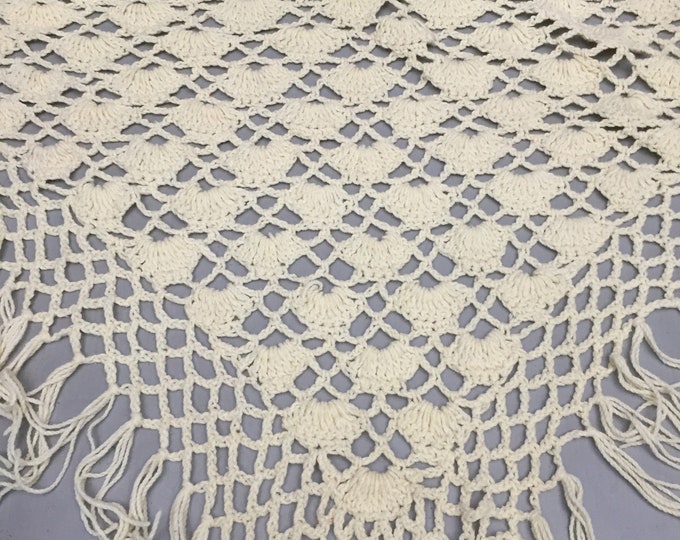 crochet pure wool shawl