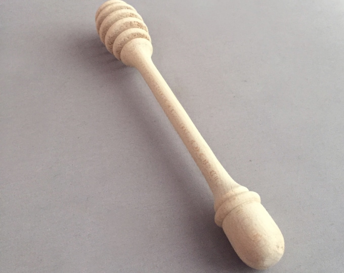 hand made turned wood honey dipper