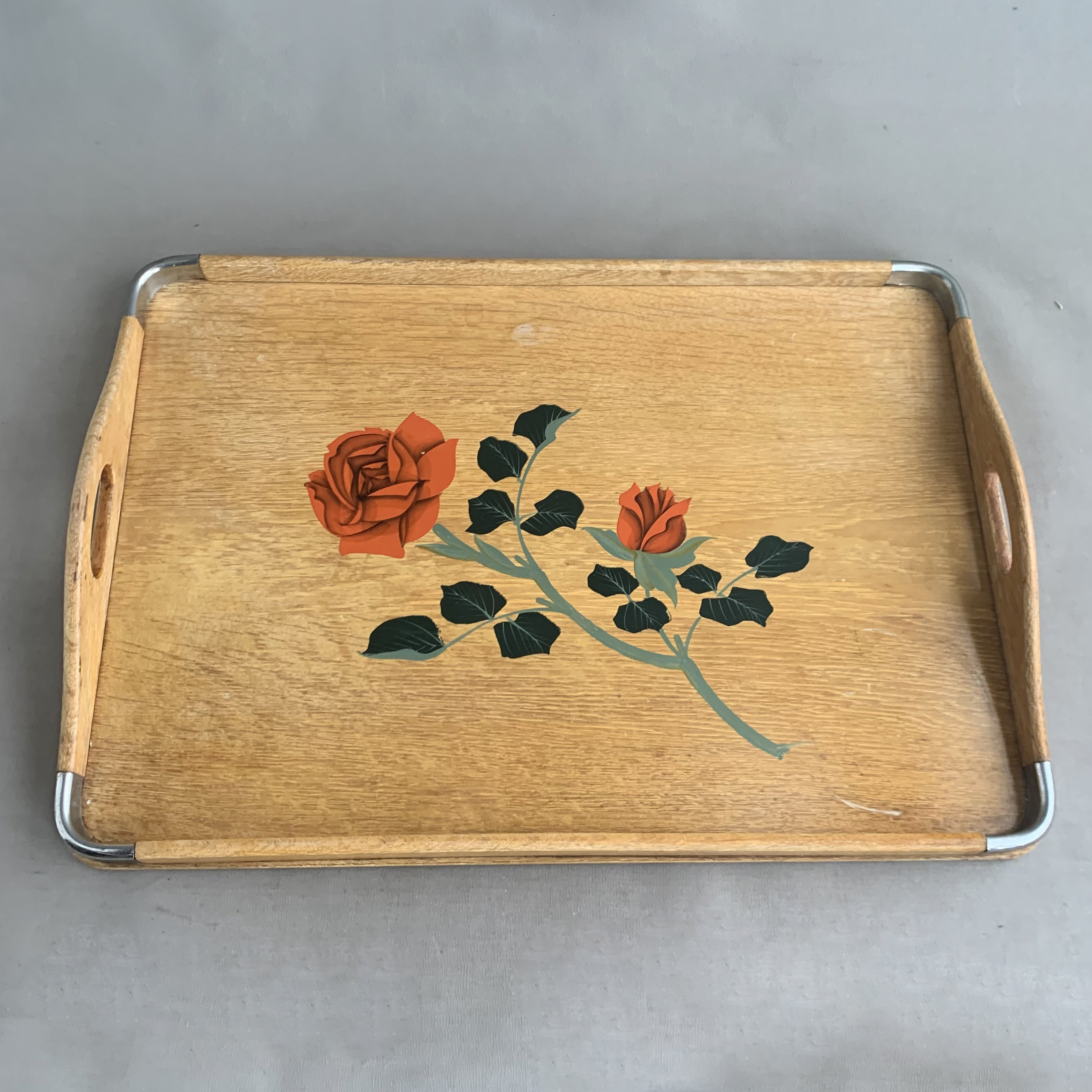 1950s French Decorative l Tray 彫刻模様入 美術品・アンティーク・コレクション 1950s French Decorative l Tray