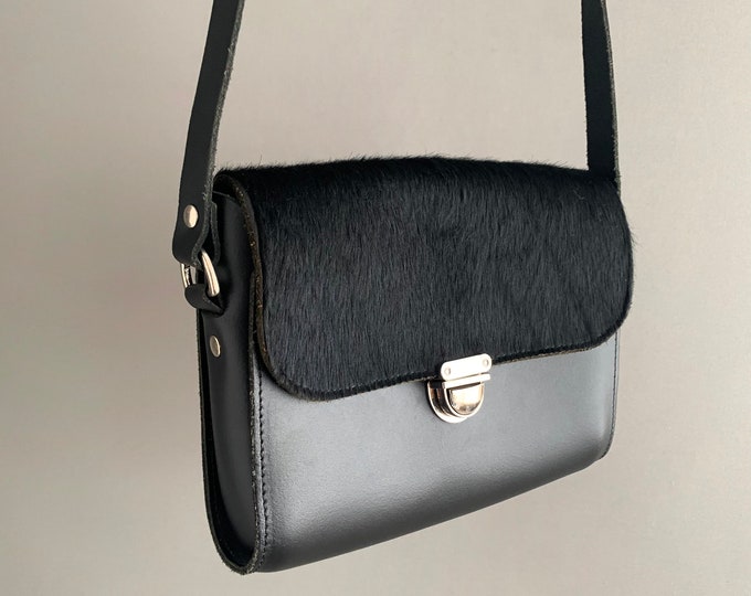 leather and hide crossbody bag