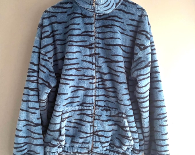 fun faux fur zip up jacket