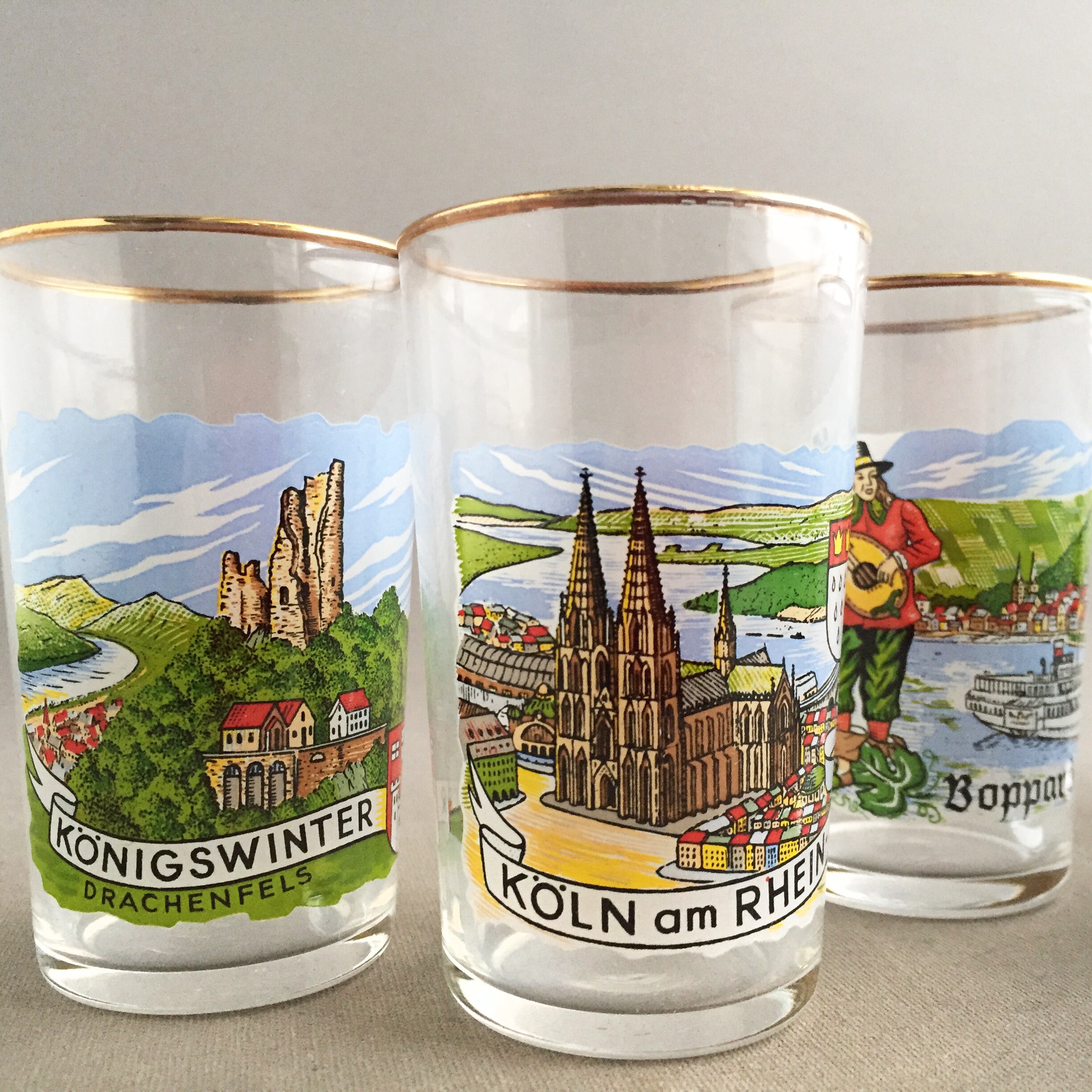 1960s german shot glasses