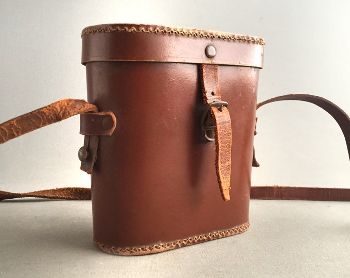 vintage leather carry case bag