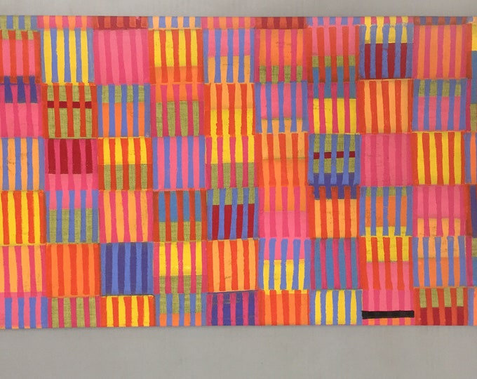 handmade painted fabric canvas