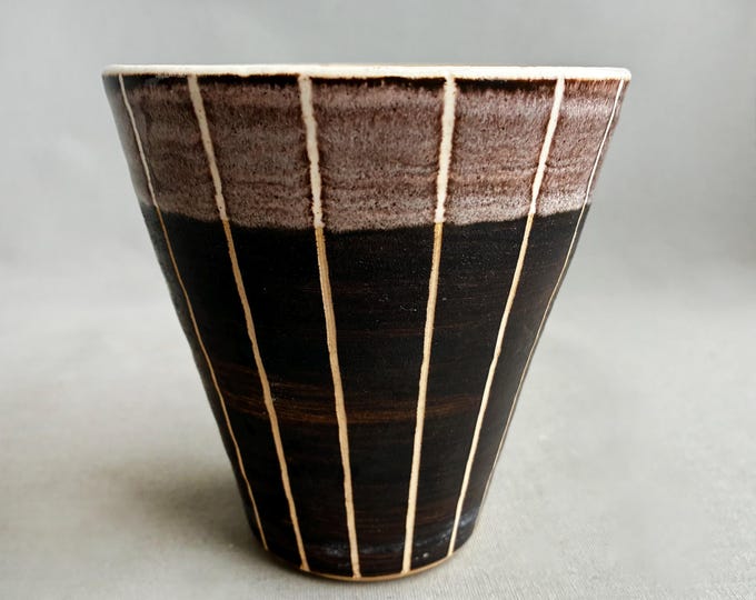 mid century studio pottery plant pot Marazion