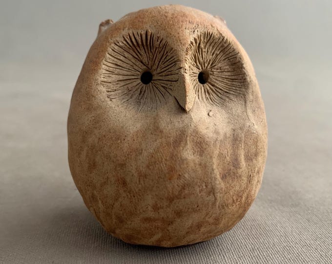 little hand made pottery owl