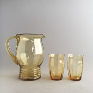1950s amber glass jug