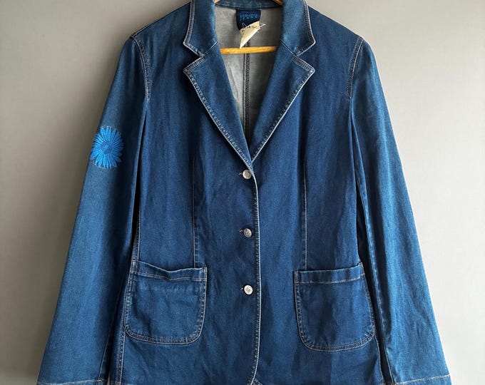 Y2K Kenzo daisy denim jacket