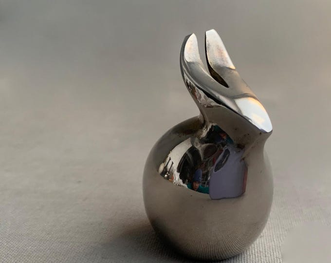 Dansk Designs Silver Plated Zinc Bunny Rabbit Paperweight / ornament