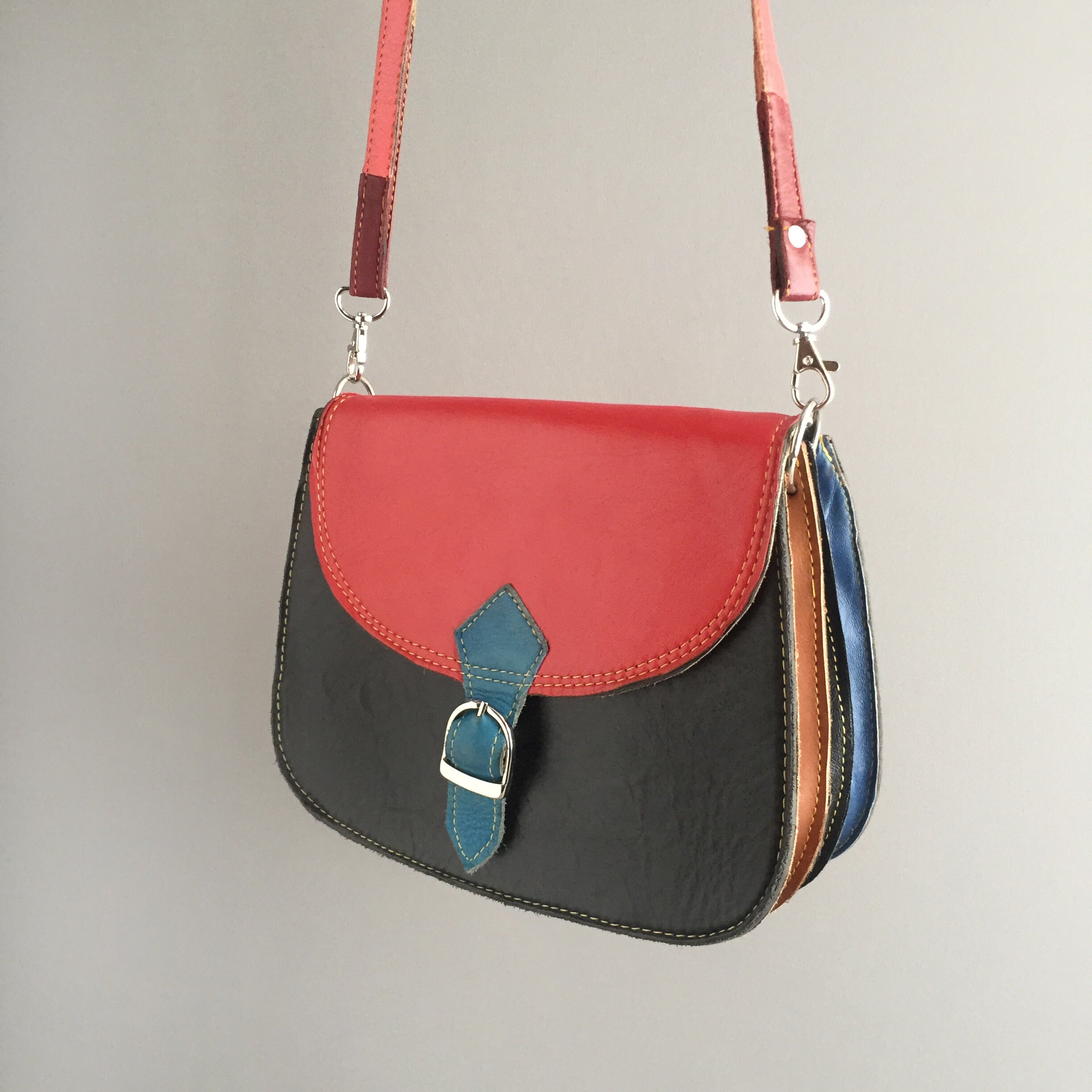 leather cross body satchel bag