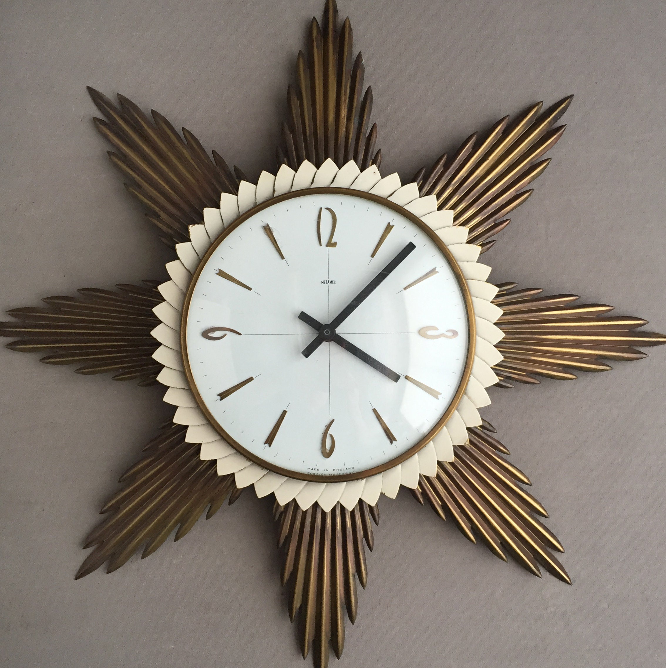 1960s star burst clock