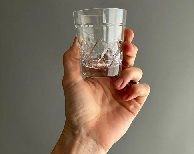 Crystal Whiskey Glass / Tumbler x 6
