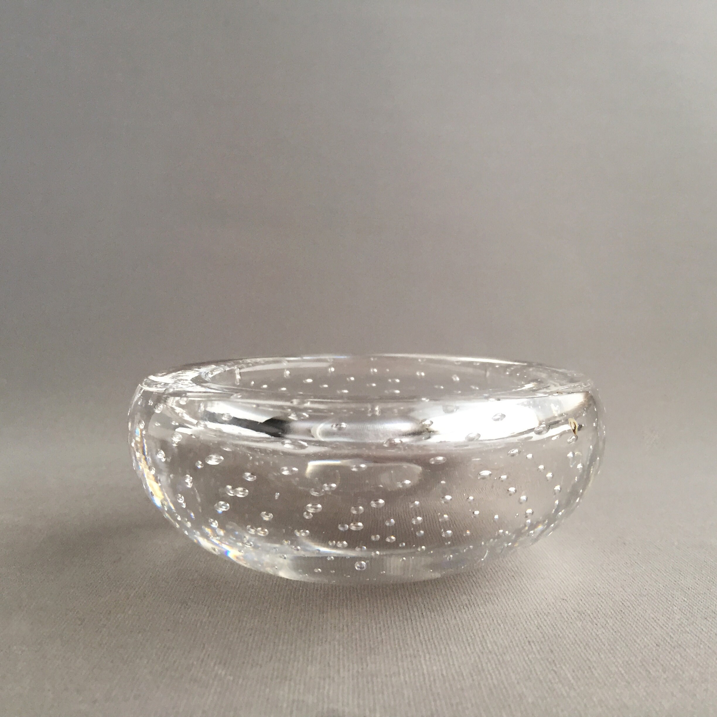 1960s murano bubble glass ashtray