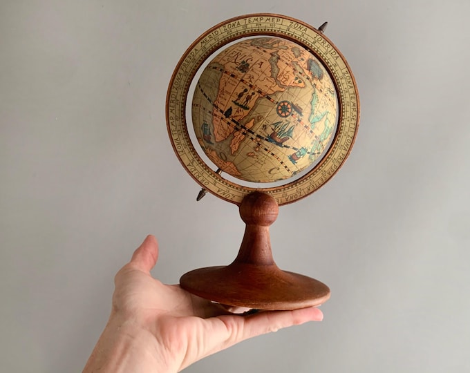 Vintage old world desk top Glope