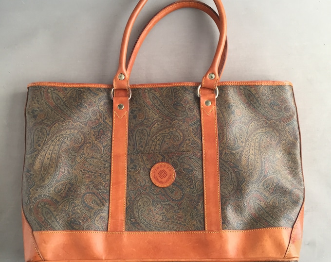 1980s Leather tote bag