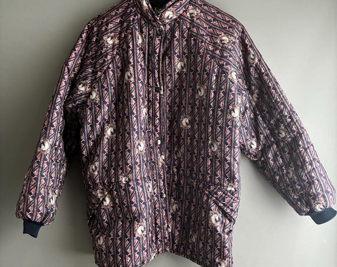 1980s ladies quilted equestrian jacket