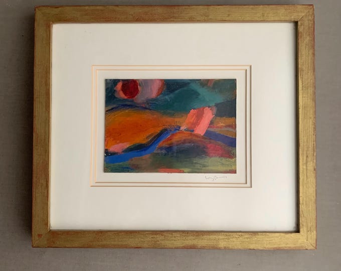 abstract landscape . oil on board. Lucy Parsons