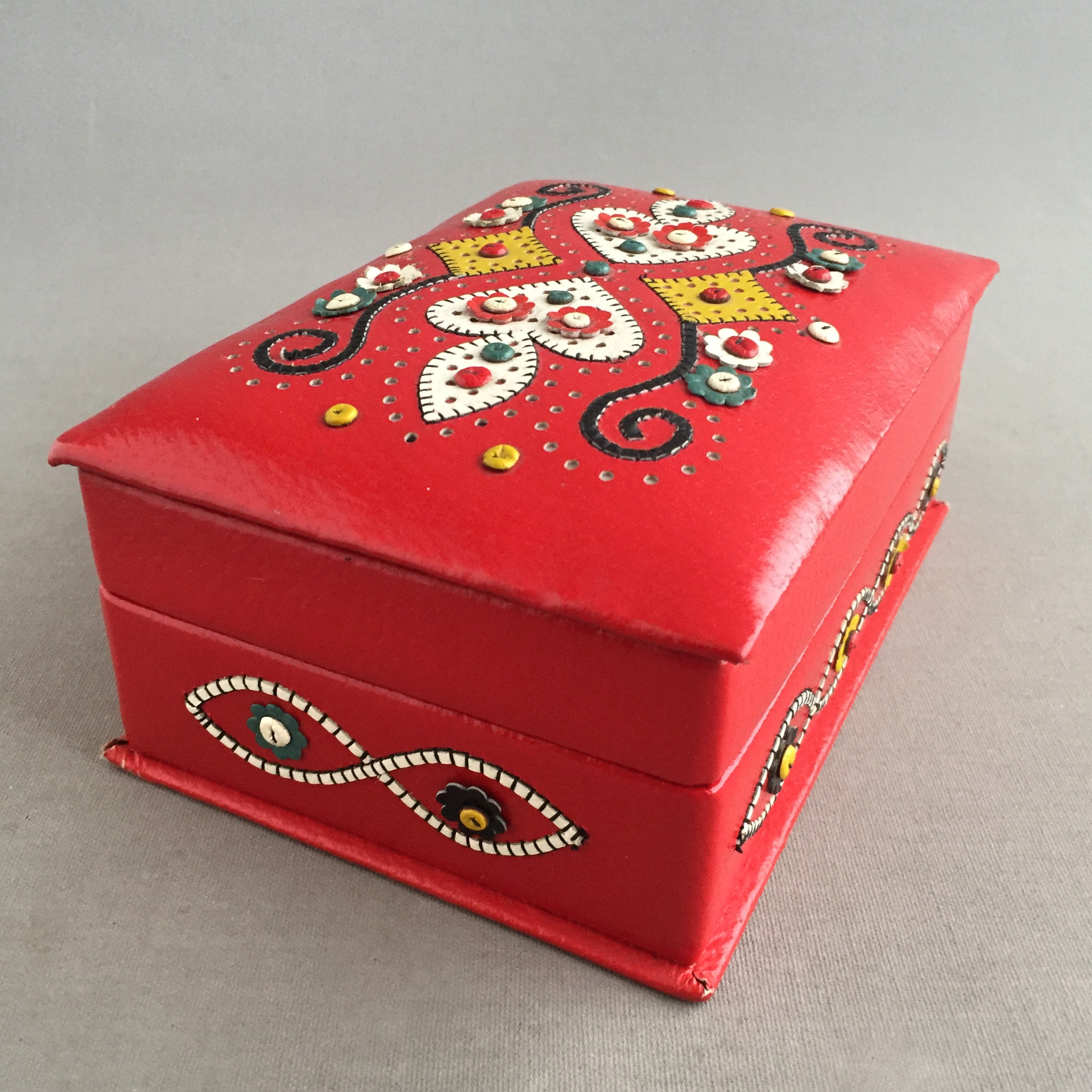 Shanti Leather Jewellery box Animal skin print- Rectangle and