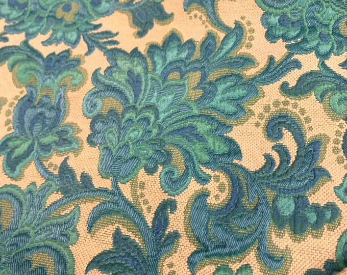 1970s heavy floral tapestry / brocade /Jacquard curtains upholstery fabric
