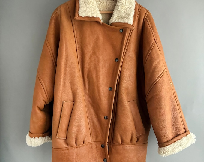 1980s sheepskin shearling coat