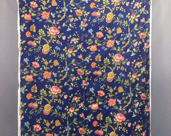 1980s chintz floral fabric