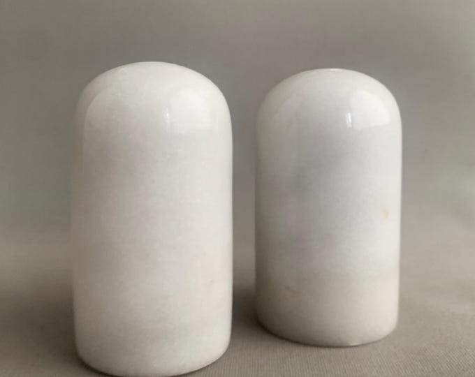 Marble salt and pepper set minimalist salt and pepper shakers