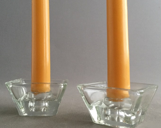 Holmegaard glass candle holders