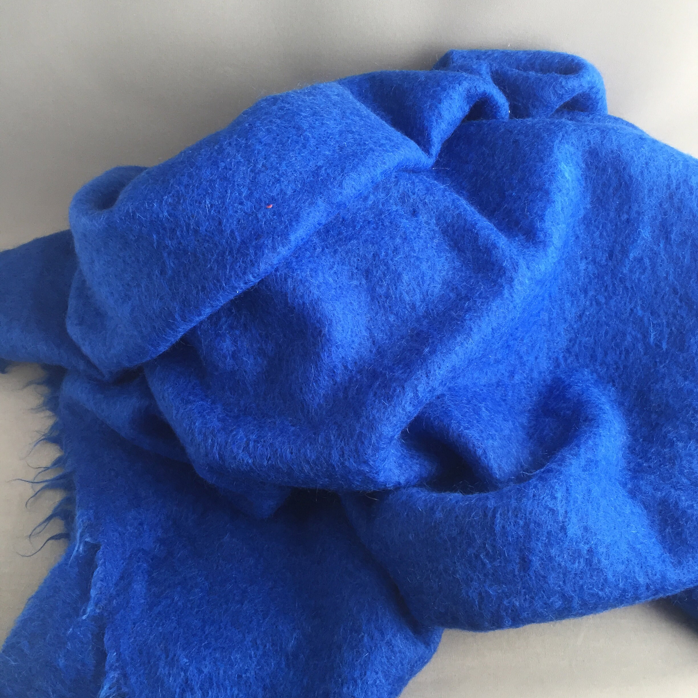 cobalt blue mohair blanket
