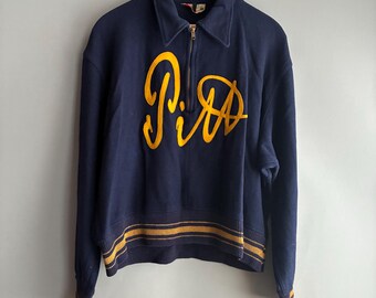 Vintage 1960's Pitt University Half Zip Jacket