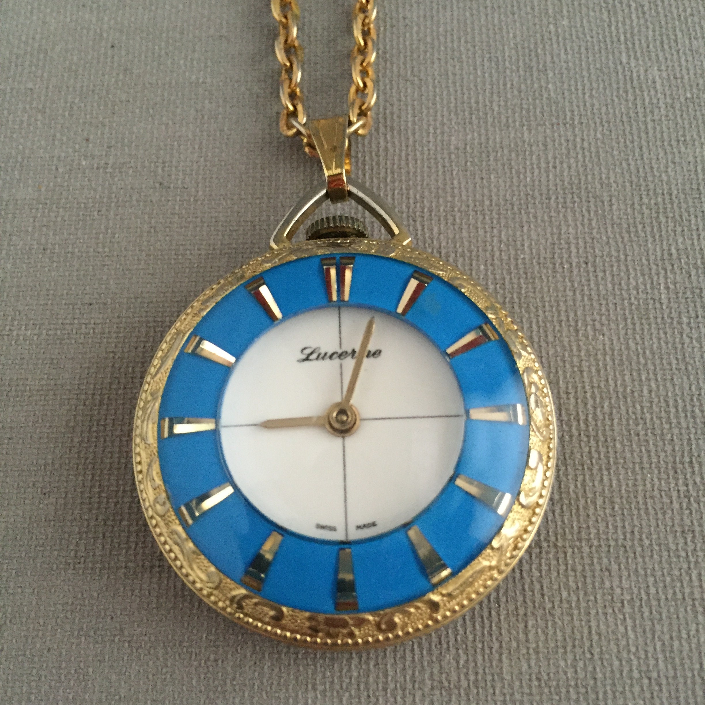 Lucerne swiss made pocket watch sales