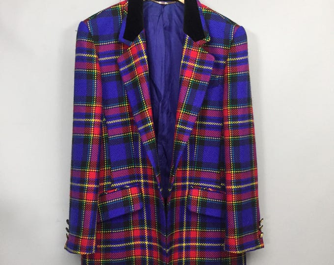 Basler bright wool tatrtin blazer