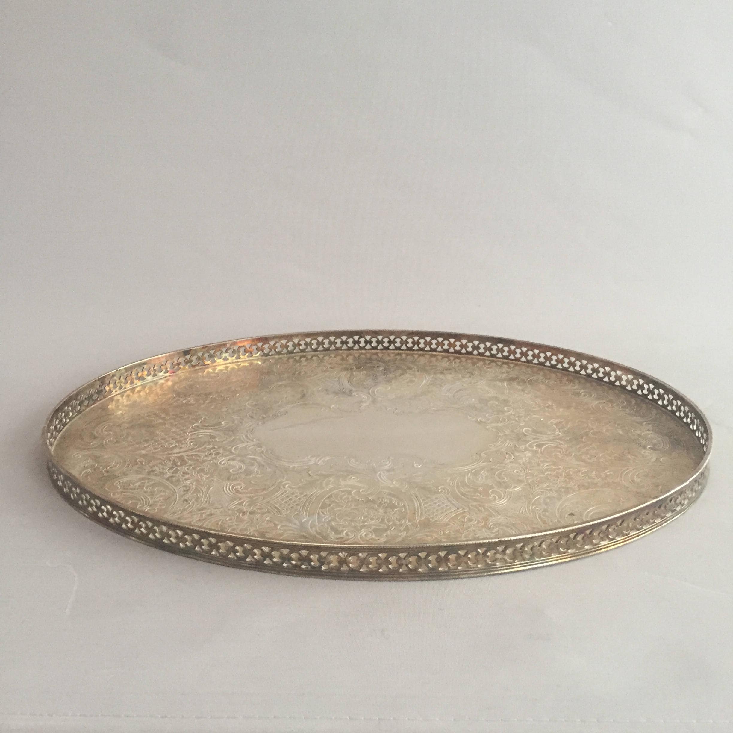silver plated tray Barker Ellis Made in England