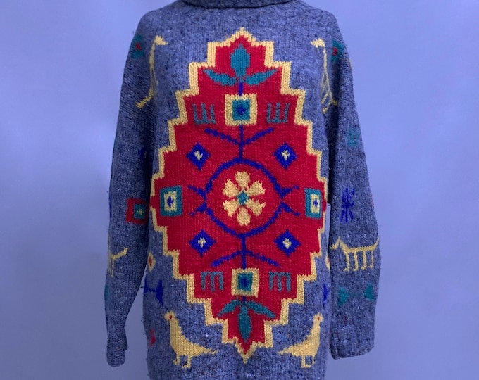 1980s pure wool jumper pull Tover
