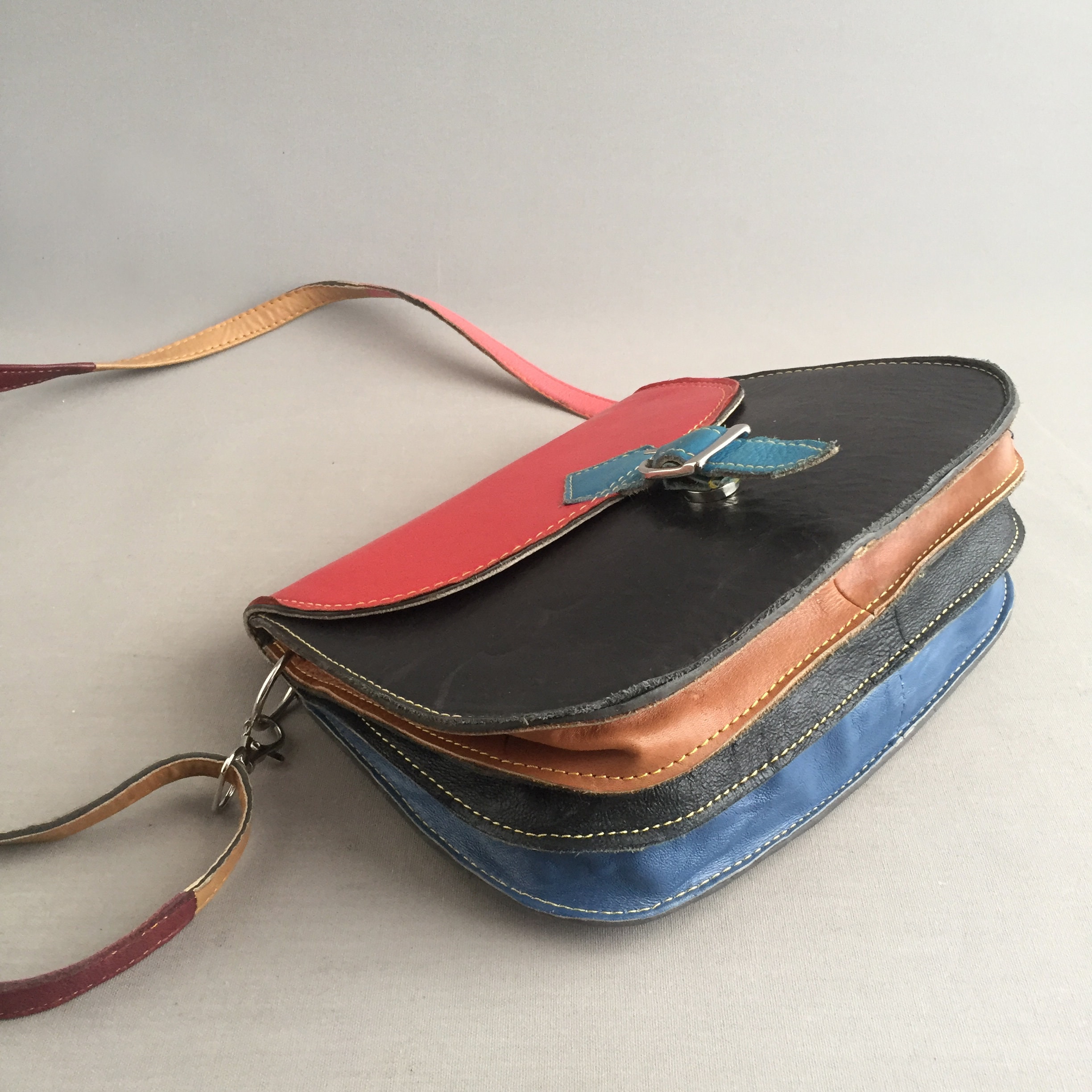 leather cross body satchel bag