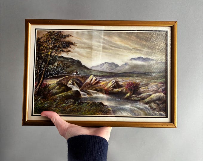 Original Framed painting of the moors out from Halifax
