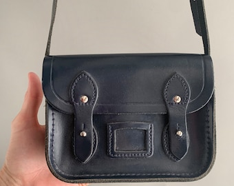 Little leather satchel crossbody bag