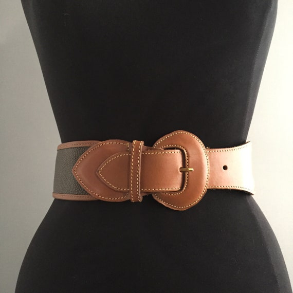 1980s Mulberry Scotch Grain Leather Belt - Etsy display picture 3