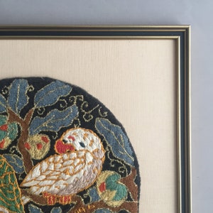 framed embroidery bird picture image 6