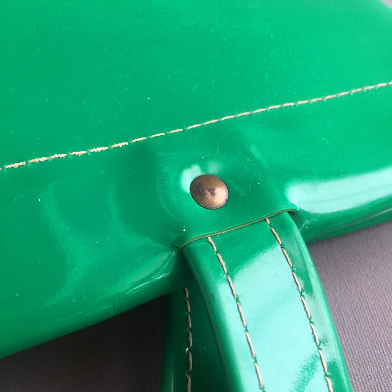 1960s patent pvc tote bag