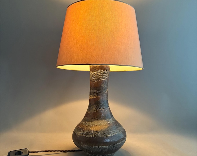 1970s studio pottery table lamp