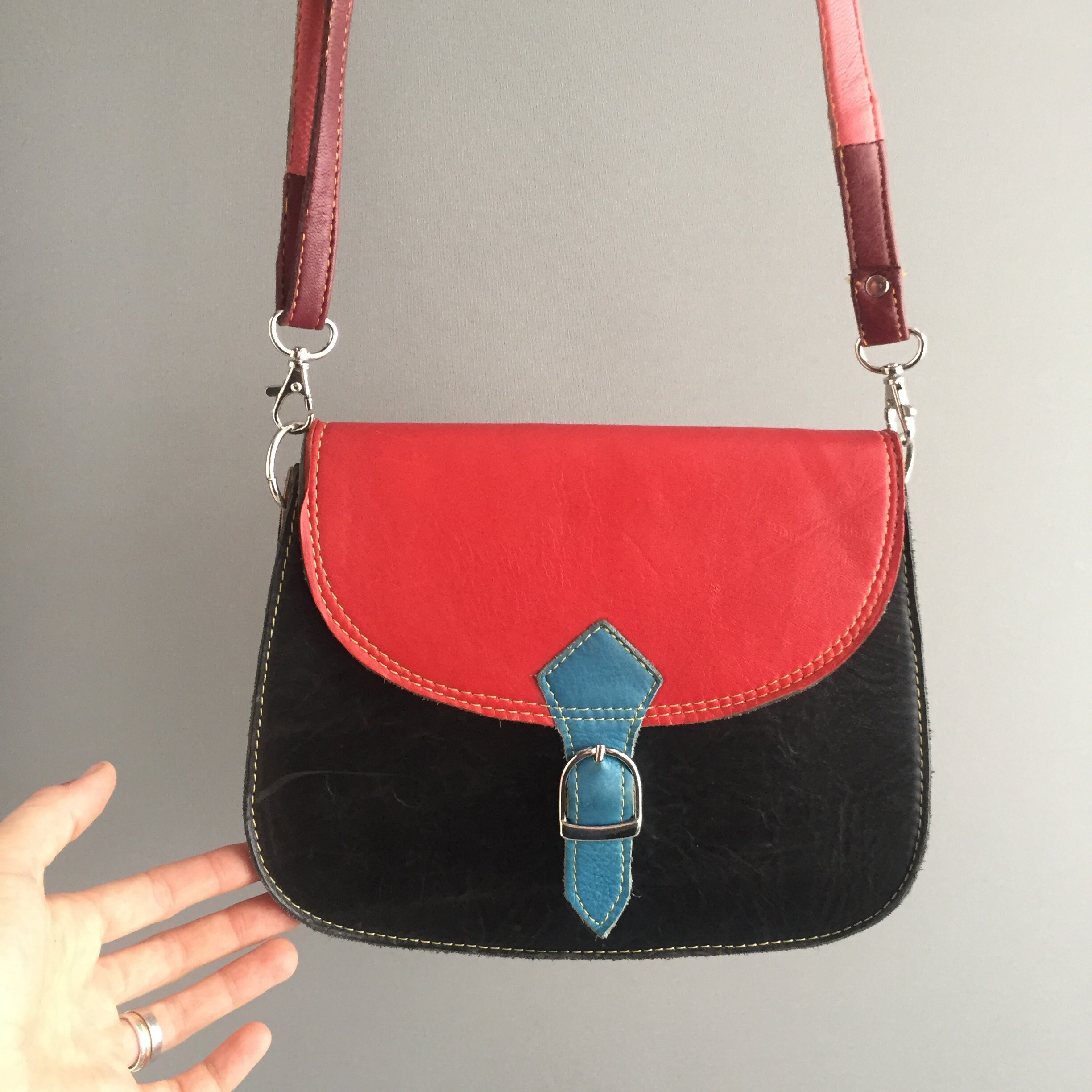 leather cross body satchel bag