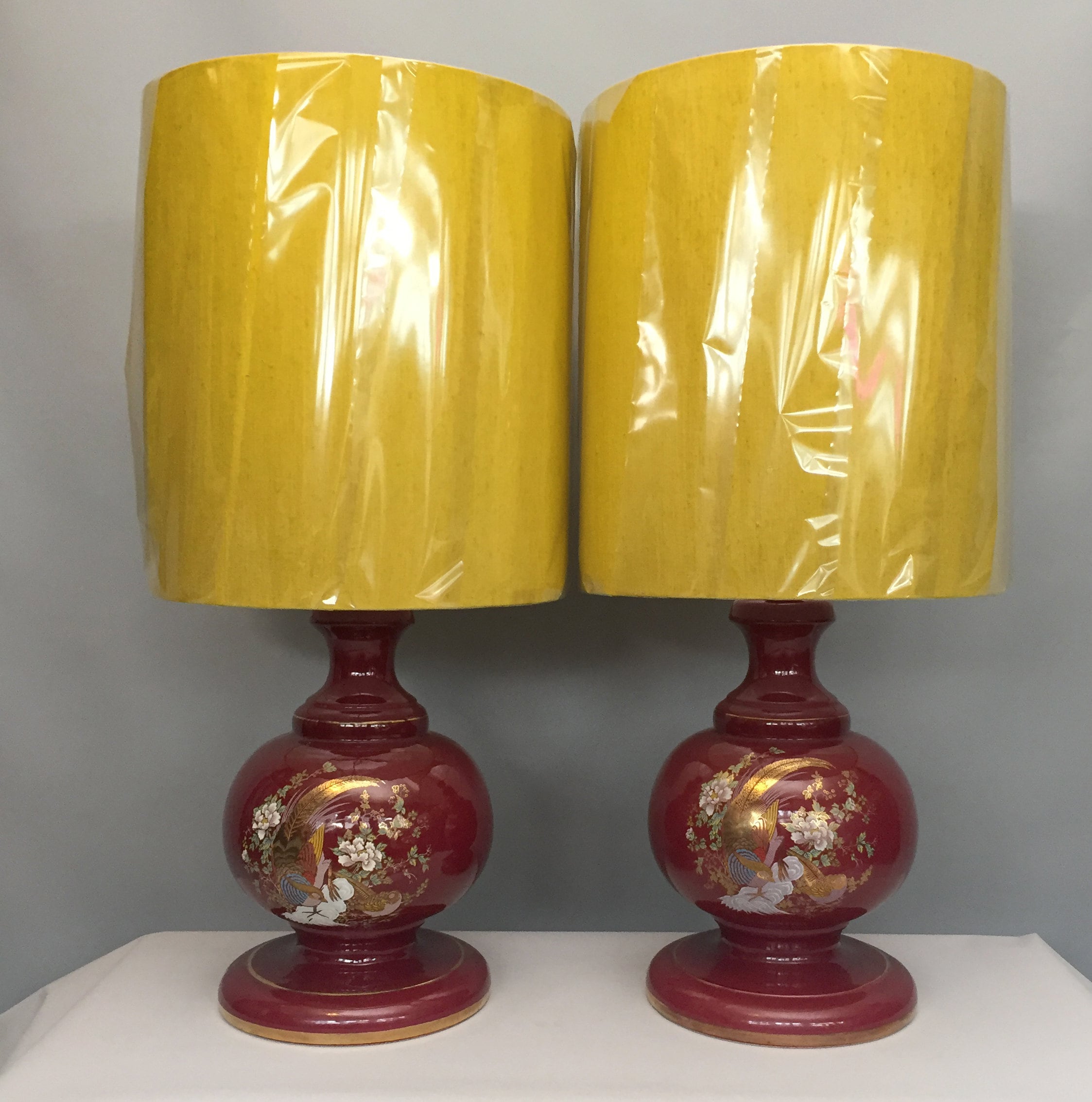 1970s ceramic lamp and shade