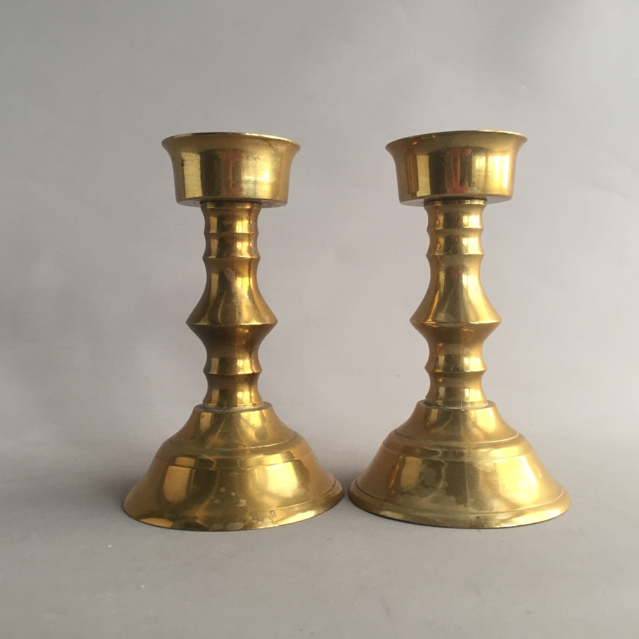 brass candle holders
