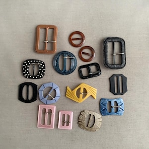 collection of vintage buckels x 15