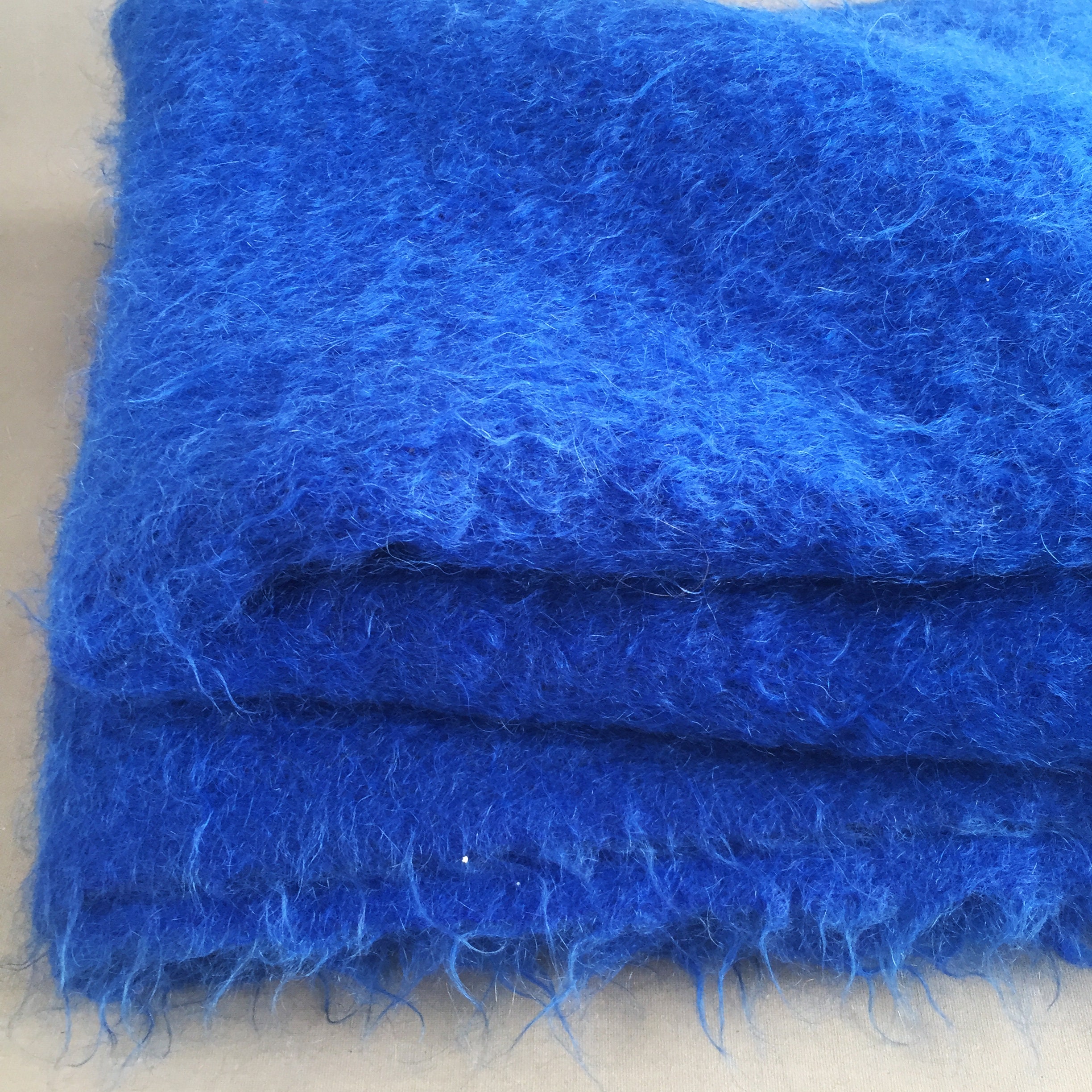 cobalt blue mohair blanket
