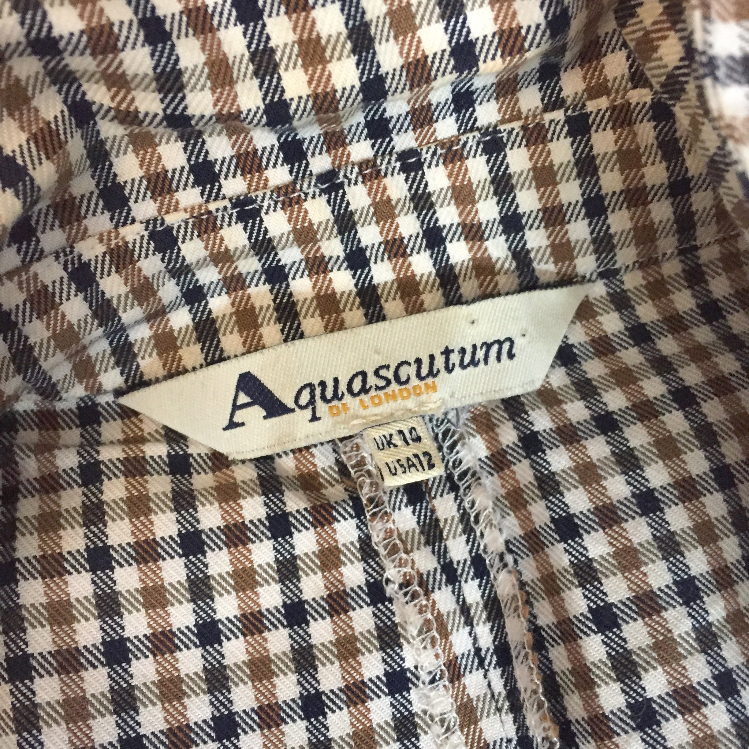 Aquascutum cotton shirt dress uk size 10/ small 12