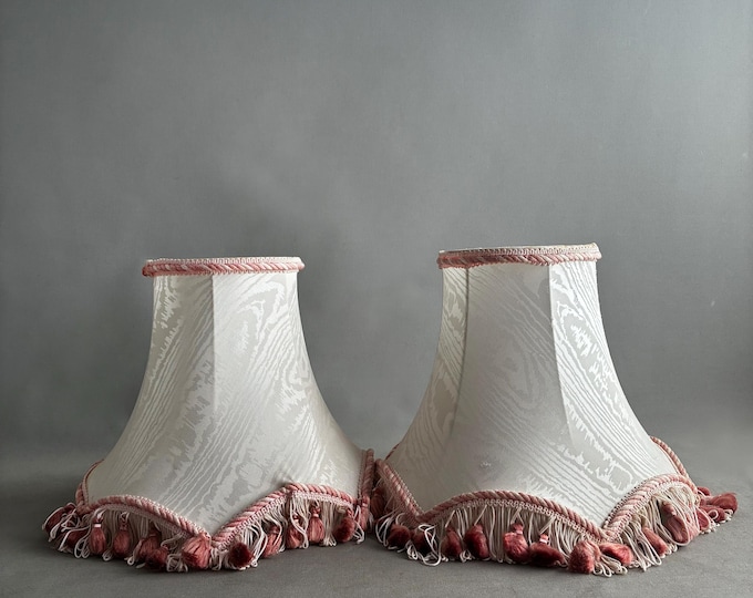 pair of vintage Empire tasseled Lamp Shade