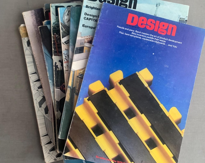 set of 1970s design magazines 1970 till 79