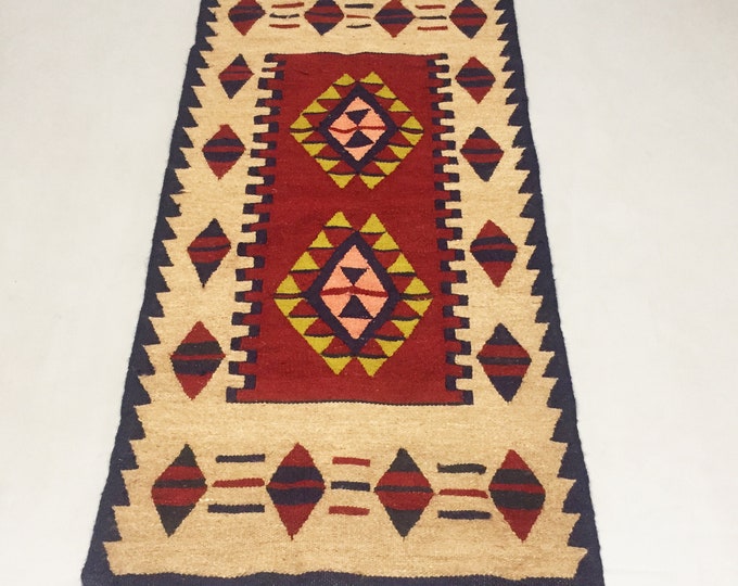 knotted wool kelim rug